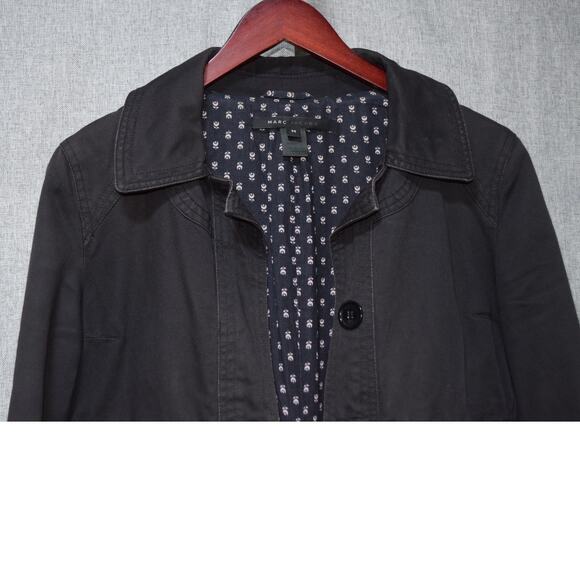Marc Jacobs Women’s Medium Black Cotton Trench Coat - Picture 2 of 4